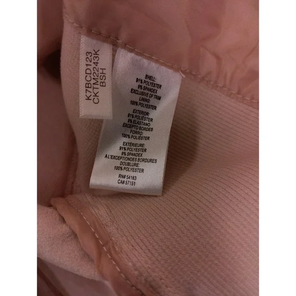 Calvin Klein Faux Suede Jacket Women's M Pink Full Zip Gold Hardware - Picture 8 of 8